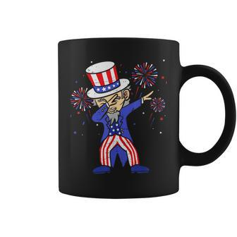 4Th Of July For Kids Funny Dabbing Uncle Sam Boys Men Coffee Mug | Mazezy
