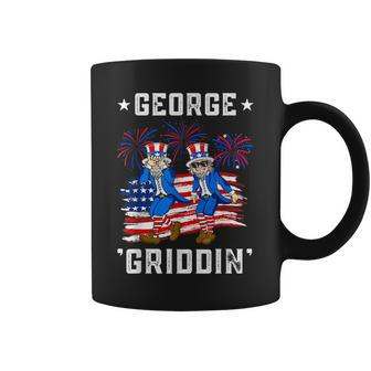 4Th Of July George Washington Griddy George Griddin Funny Coffee Mug - Monsterry DE
