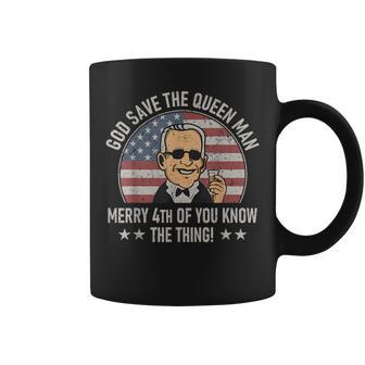 4Th Of July God Save The Queen Man Funny Usa Joe Biden Meme Coffee Mug - Monsterry