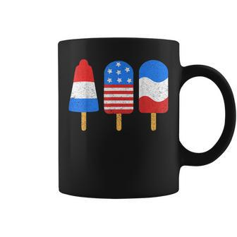 4Th Of July Ice Pops Red White Blue American Flag Patriotic  Coffee Mug