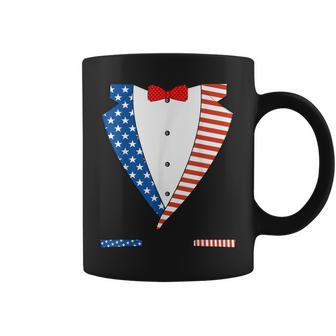 4Th Of July Independence Day American Flag Tuxedo Coffee Mug