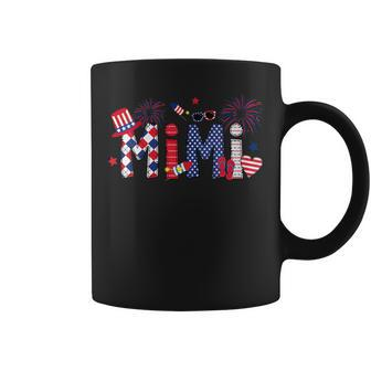 4Th Of July Mimi Red White & Blue Usa Flag Independence Day Coffee Mug | Mazezy
