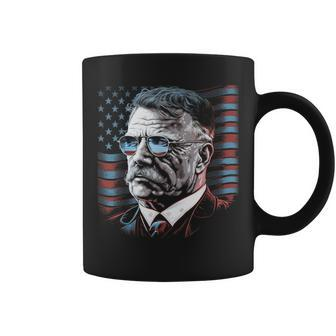 4Th Of July President Theodore Teddy Roosevelt American Flag Coffee Mug - Seseable