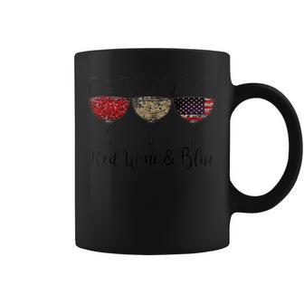 4Th Of July Red White Blue Wine Fourth Of July Usa Flag Coffee Mug | Mazezy CA