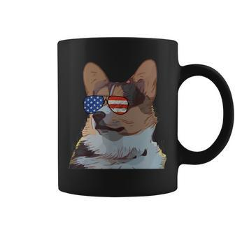 4Th Of July Usa Tricolor Corgi Usa Funny Gifts Coffee Mug | Mazezy
