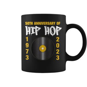 50 Years Hip Hop Vinyl Retro | 50Th Anniversary Celebration Vinyl Funny Gifts Coffee Mug | Mazezy