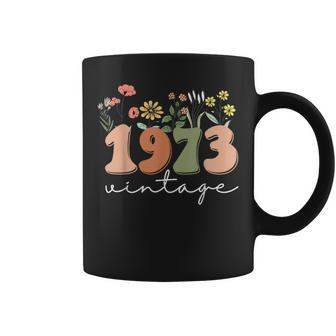 50 Years Old Vintage 1973 50Th Birthday Wildflower Women Coffee Mug - Seseable