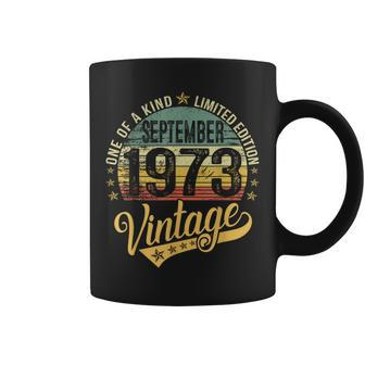 50Th Birthday 50 Years Vintage September 1973 Retro Coffee Mug - Monsterry
