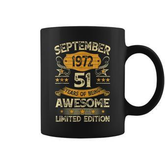 51 Years Old Vintage September 1972 51St Birthday Coffee Mug - Monsterry