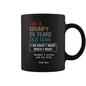 55 Years Grumpy Old Man Funny Birthday Coffee Mug | Mazezy