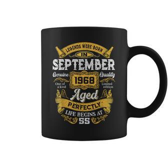 55 Years Old Decoration Legends Born In September 1968 Coffee Mug | Mazezy