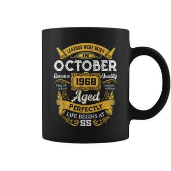 55 Years Old Legends Born In October 1968 55Th Birthday Coffee Mug - Monsterry DE
