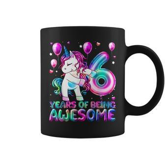 6 Years Of Being Awesome 6Th Birthday Girl Unicorn Party Coffee Mug | Mazezy UK