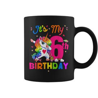 6 Years Old Unicorn It's My 6Th Birthday Girl Party Coffee Mug - Monsterry