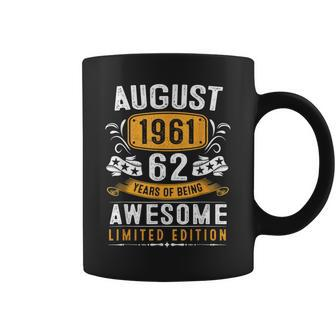 62 Years Old Gift Retro Decoration August 1961 62Nd Birthday August Funny Gifts Coffee Mug | Mazezy