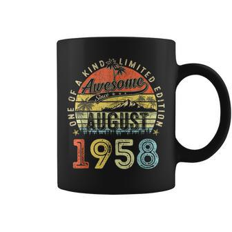 65 Year Old Awesome Since August 1958 65Th Birthday Coffee Mug - Seseable