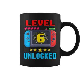 6Th Birthday Boy Level 6 Unlocked Video Gamer Birthday Coffee Mug - Monsterry