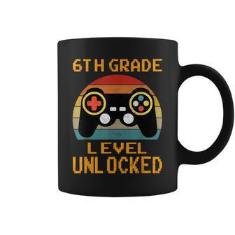6Th Grade Level Unlocked Gamer First Day Of School Boys Coffee Mug - Seseable