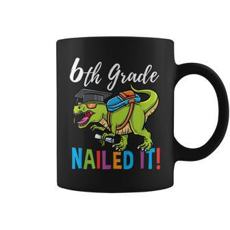 6Th Grade Nailed It Dinosaur Graduation Coffee Mug | Mazezy
