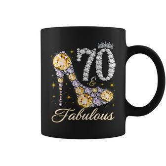 70 And Fabulous 70Th Birthday Diamond For Women Coffee Mug | Mazezy