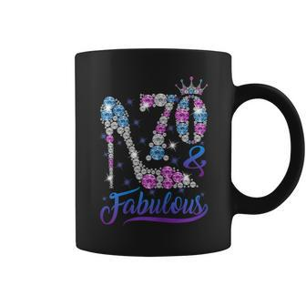 70 And Fabulous Stepping Into My 70Th Birthday Women's Coffee Mug | Mazezy