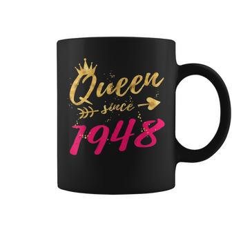 70Th Birthday For Women Queen Since 1948 Coffee Mug | Mazezy