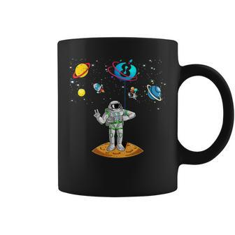 8 Years Old Birthday Boy 8Th Space Planets Astronaut Gift Space Funny Gifts Coffee Mug | Mazezy