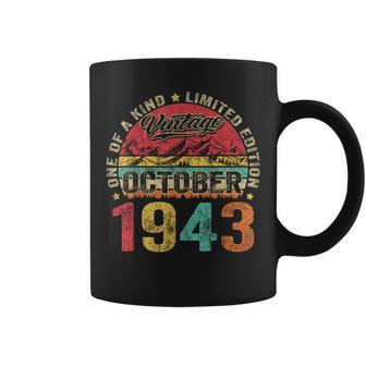 80 Years Old Made In 1943 Vintage October 1943 80Th Birthday Coffee Mug - Monsterry