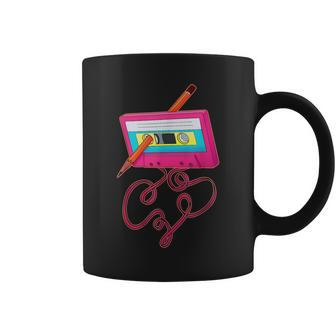 80S Cassette Tape Pencil 1980S Retro Vintage Music Coffee Mug - Seseable