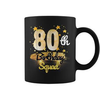 80Th Birthday Squad 80 Year Old Birthday Sparkle Coffee Mug - Seseable
