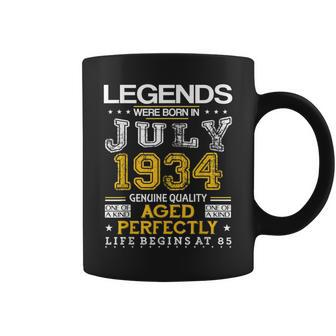85Th Birthday Gift Legends Born In 1934 July Coffee Mug | Mazezy
