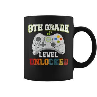 8Th Grade Level Unlocked Gamer First Day Of School Boys Coffee Mug - Seseable