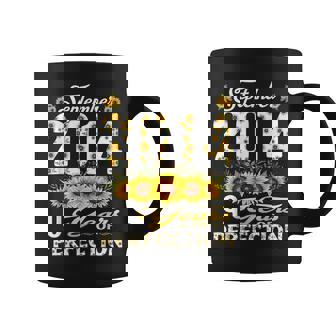 9 Year Old Born In September 2014 Floral 9Th Birthday Coffee Mug | Mazezy