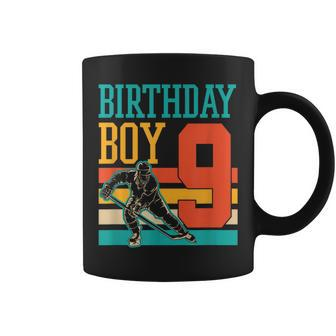 9 Year Old Ice Hockey Themed 9Th Birthday Party Supply Coffee Mug - Seseable