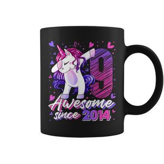 9 Years Old Dabbing Unicorn 9Th Birthday Girl Party Coffee Mug - Thegiftio UK