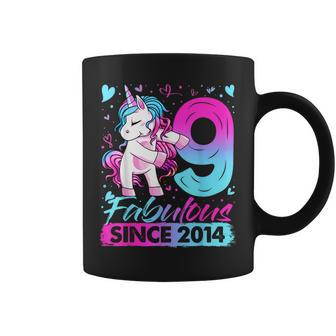 9 Years Old Flossing Unicorn Gifts 9Th Birthday Girl Party Coffee Mug - Monsterry