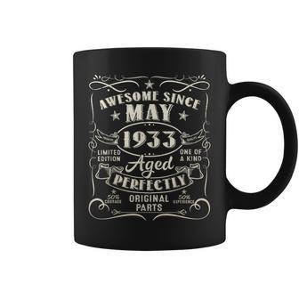 90Th Birthday Awesome Since May 1933 90 Years Old Gift Men Coffee Mug | Mazezy