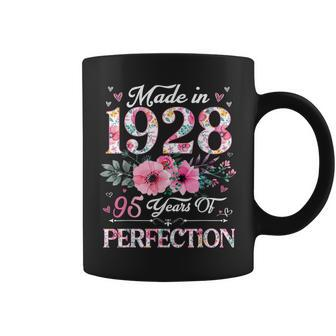 95 Year Old Made In 1928 Floral 95Th Birthday Coffee Mug - Seseable