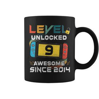 9Th Birthday Boy Level 9 Unlocked Awesome 2014 Video Gamer Coffee Mug | Mazezy CA