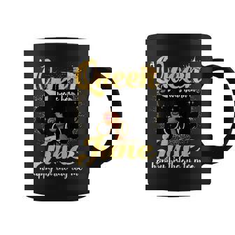 A Queen Was Born In June Black Girl Birthday Afro Woman Coffee Mug | Mazezy