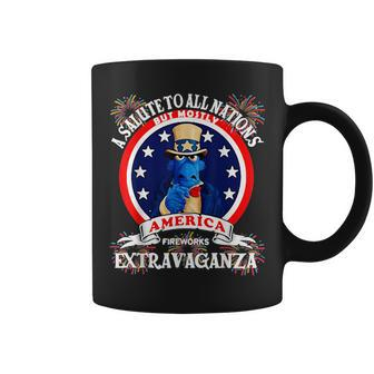 A Salute To All Nations But Mostly America Coffee Mug | Mazezy