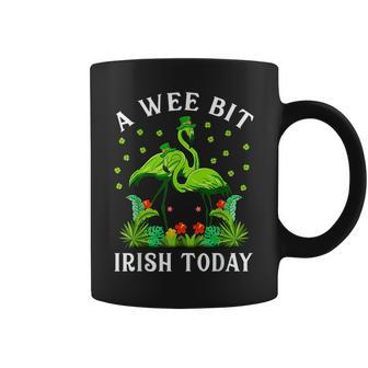 A Wee Bit Irish Today Flamingo St Pattys Day Coffee Mug | Mazezy