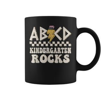 Abcd Kindergarten Rocks Back To School Kindergarten Teacher Coffee Mug - Monsterry