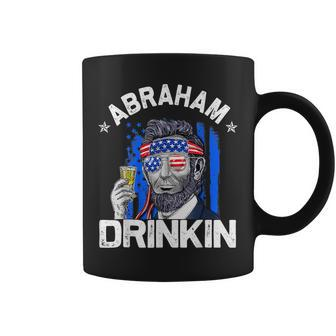 Abraham Drinkin Funny Abe Lincoln Merica Usa July 4Th Coffee Mug | Mazezy UK