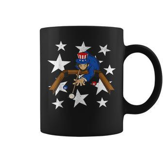 Abraham Lincoln Playing Billiards Funny 4Th Of July Poo Coffee Mug | Mazezy