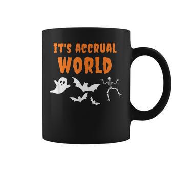 Accountant Halloween It's Accrual World Pun Accounting Coffee Mug - Monsterry