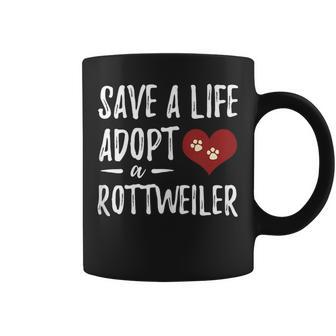 Adopt A Rottweiler Funny Rescue Dog Coffee Mug - Monsterry DE