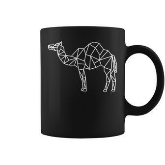 African Camel Safari Low Poly Graphic Coffee Mug | Mazezy