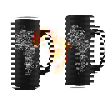 African Native Pride Funny Africa Map Heritage Pattern Gift Coffee Mug | Mazezy