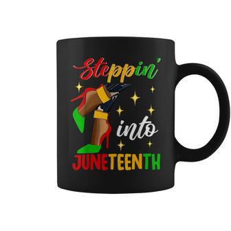 Afro Woman High Heels Black Girl Stepping Into Junenth Coffee Mug - Seseable